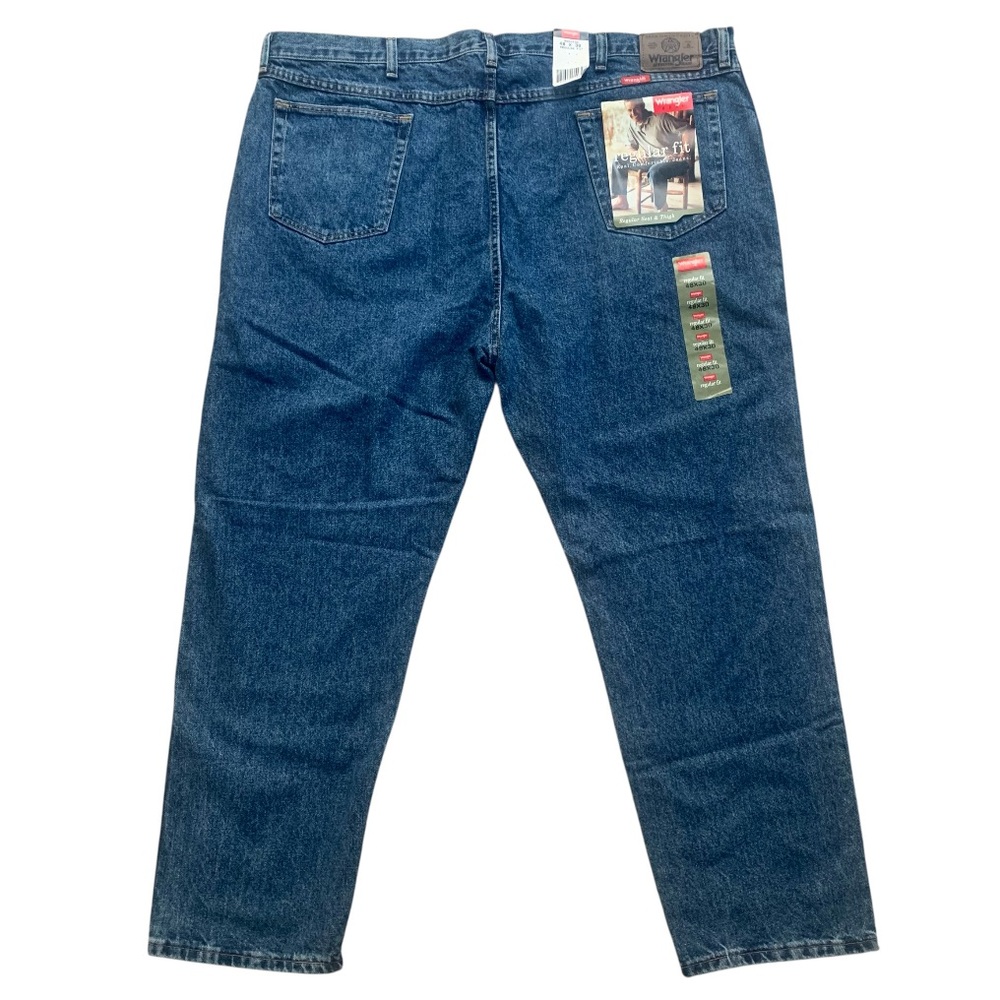 Wrangler Regular Fit Straight Leg Five Star Denim Blue Jeans Men’s Size 48 X 30